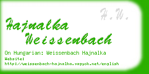 hajnalka weissenbach business card